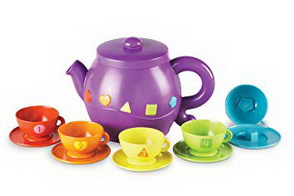 Learning Resources LER7740 Serving Shapes Tea Set