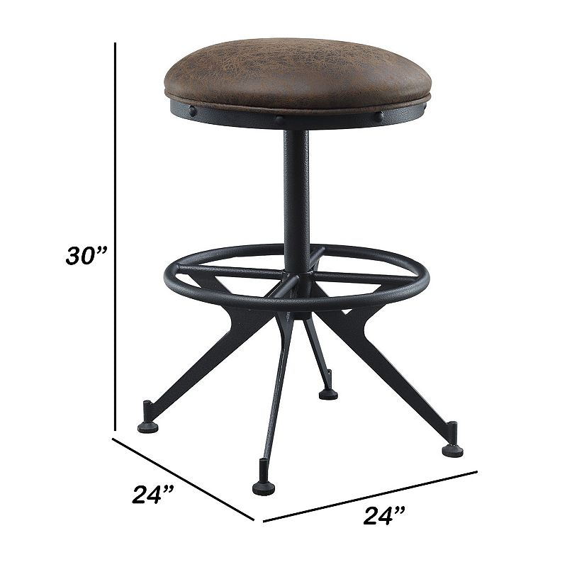 Counter Height Stool with Adjustable Height， Black