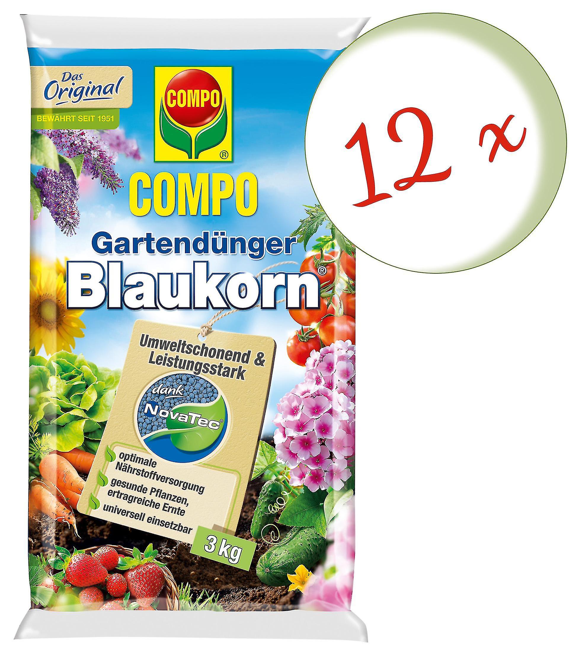 12 x COMPO Gartend??nger Blaukorn?? NovaTec?? 3 kg