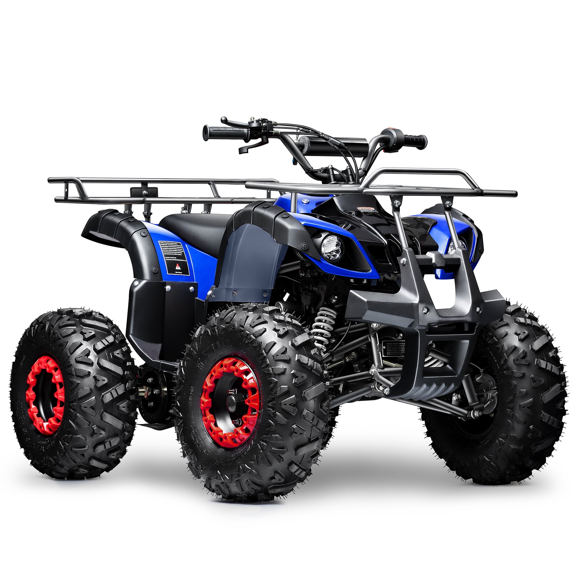 Seangles GAS 125cc ATV Quad 4 Wheeler for Adults and Kids Four Wheelers with Off-Road Tires (Blue)