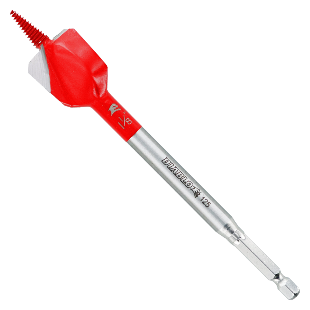 Diablo 1 1/8x6 Demo Demon Spade Bit for Nail Embedded Wood ;