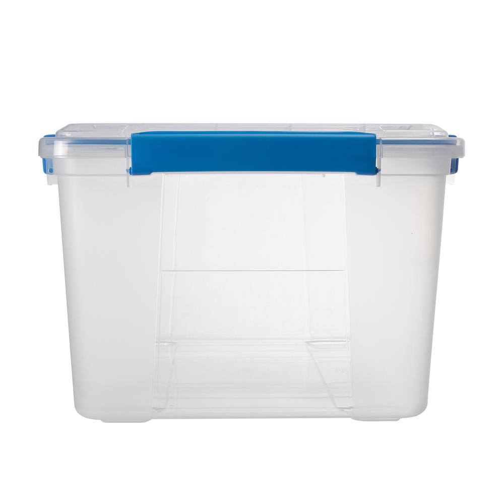 Ezy Storage 75L79.3Qt Waterproof Clear Latch Tote IP-67 FBA34064