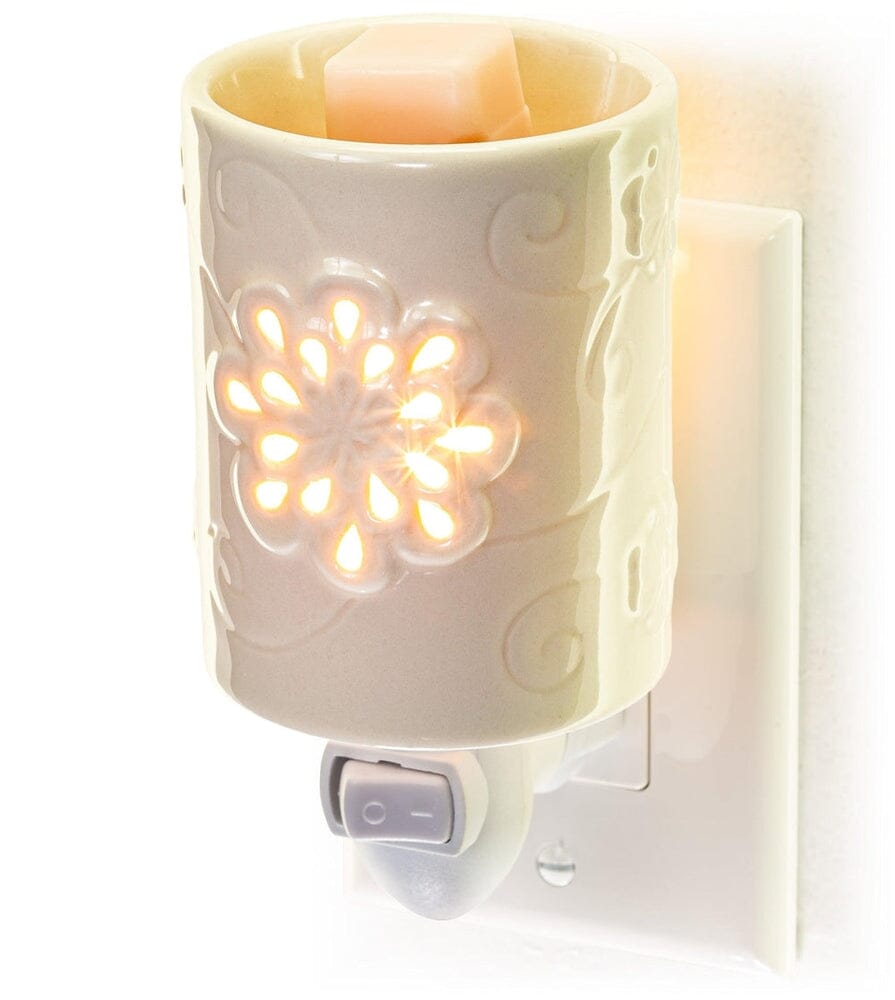 Plug-In Fragrance Wax Melt Warmer (Floral Swirl)