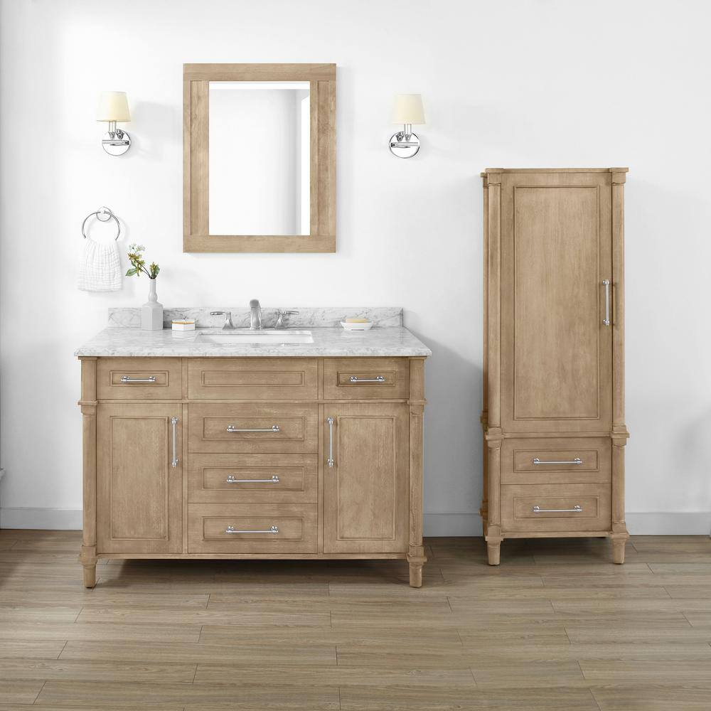 Home Decorators Collection Aberdeen 20.71 in. W x 14.40 in. D x 60 in. H Single Door Linen Cabinet in Antique Oak Aberdeen LC-AO