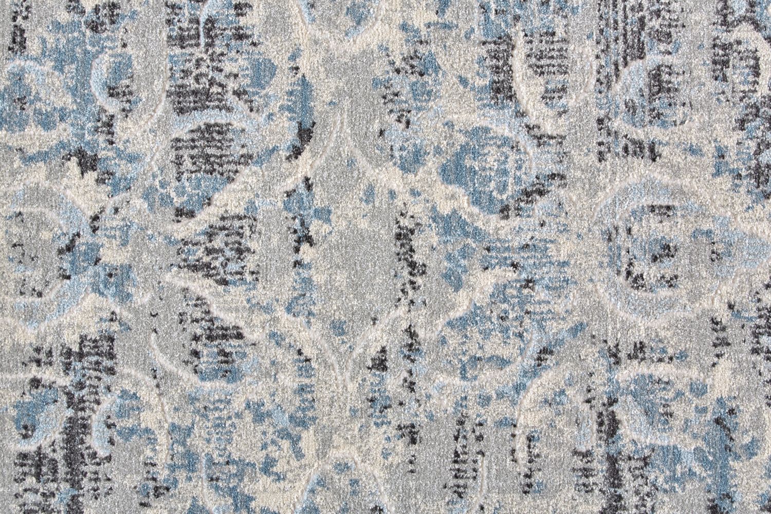 Tullamore Blue and Gray Rug by BD Fine