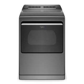 Whirlpool 7.4 cu. ft. 120-Volt Smart Chrome Shadow Gas Vented Dryer with a Hamper Door and Steam ENERGY STAR WGD7120HC