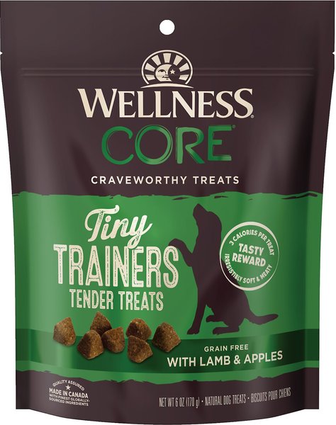 Wellness CORE Tiny Trainers Tender Lamb and Apples Dog Treats， 6-oz bag