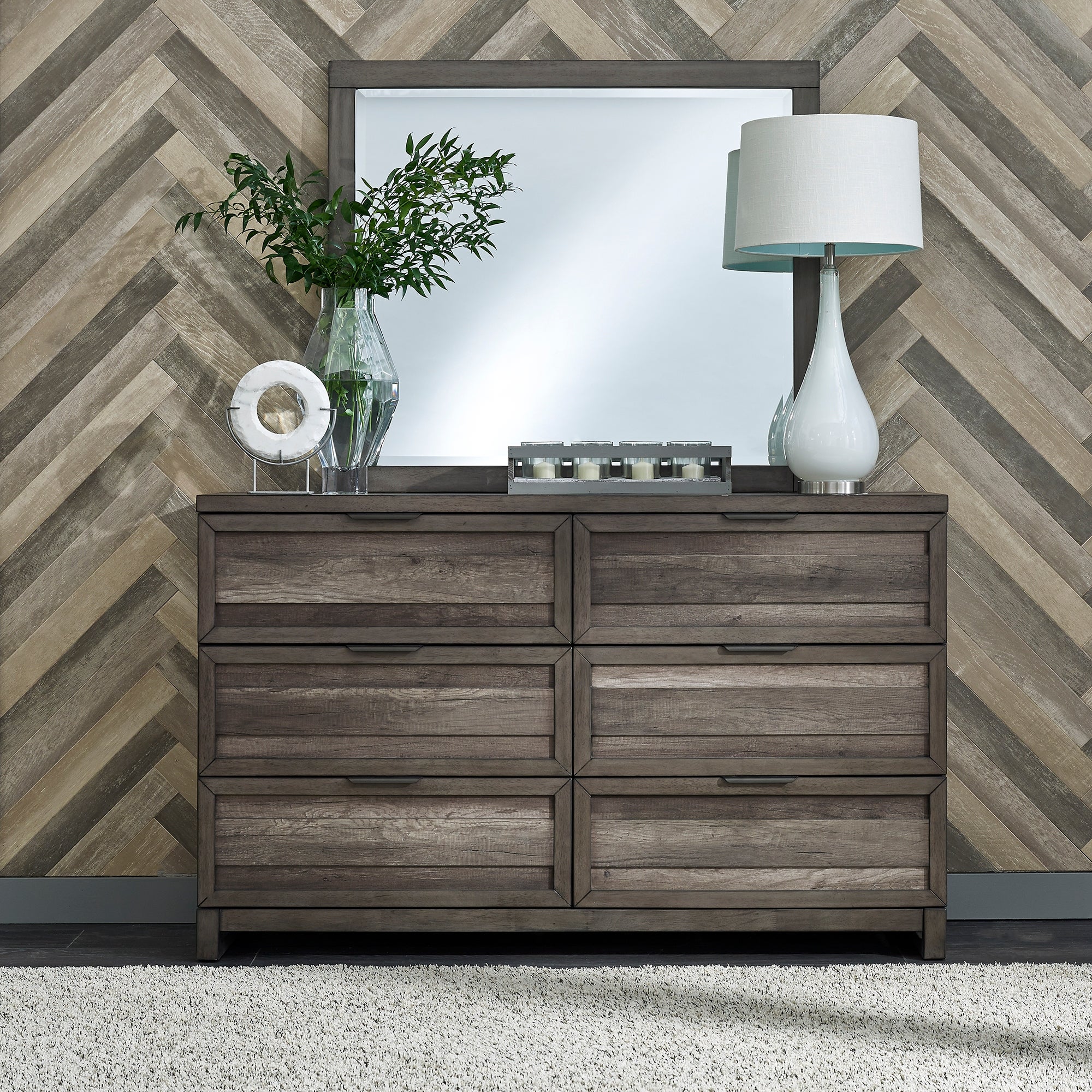 Tanners Creek Greystone Dresser and Mirror - - 28741533