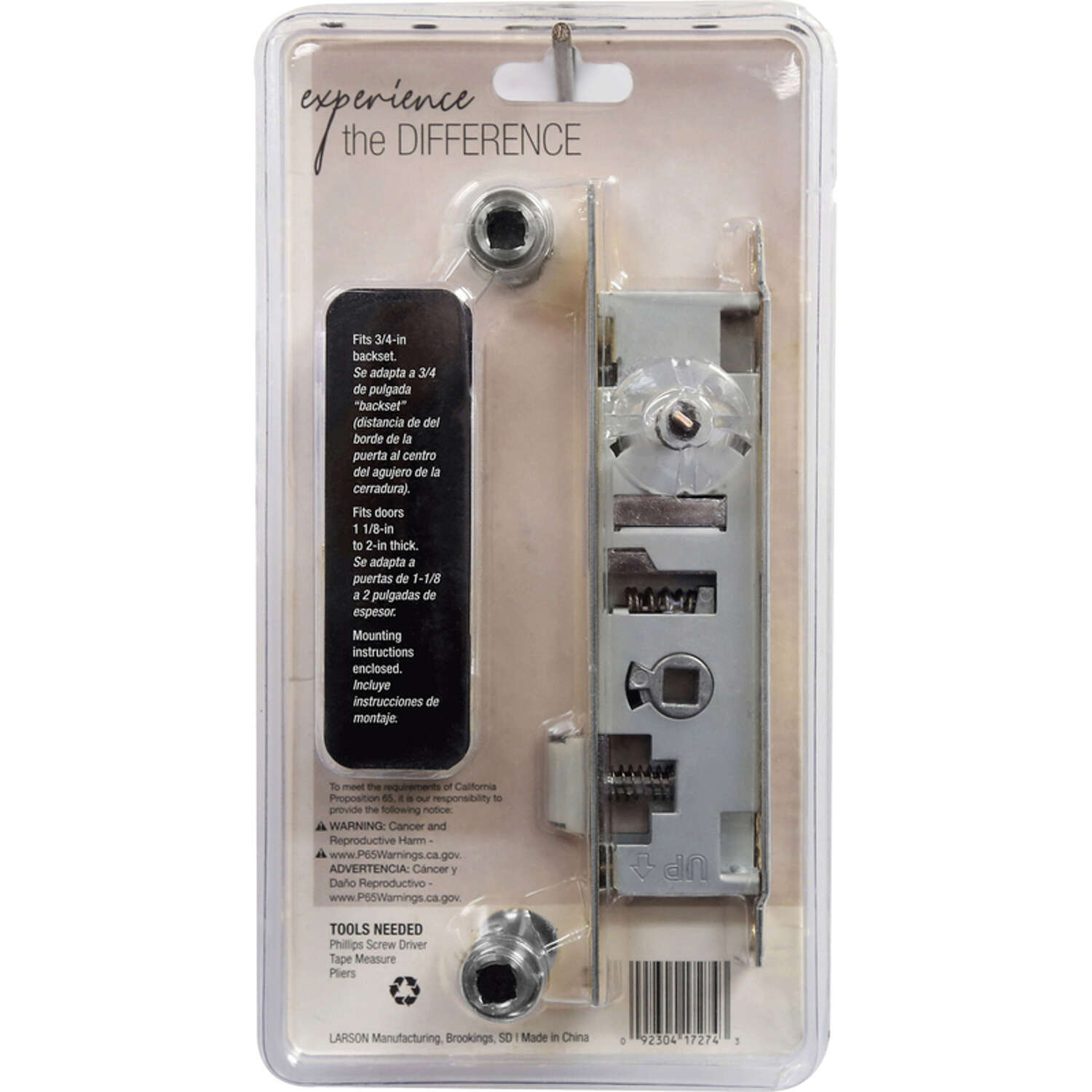 Larson Brushed Nickel Silver Zinc Mortise Latch 1 pk