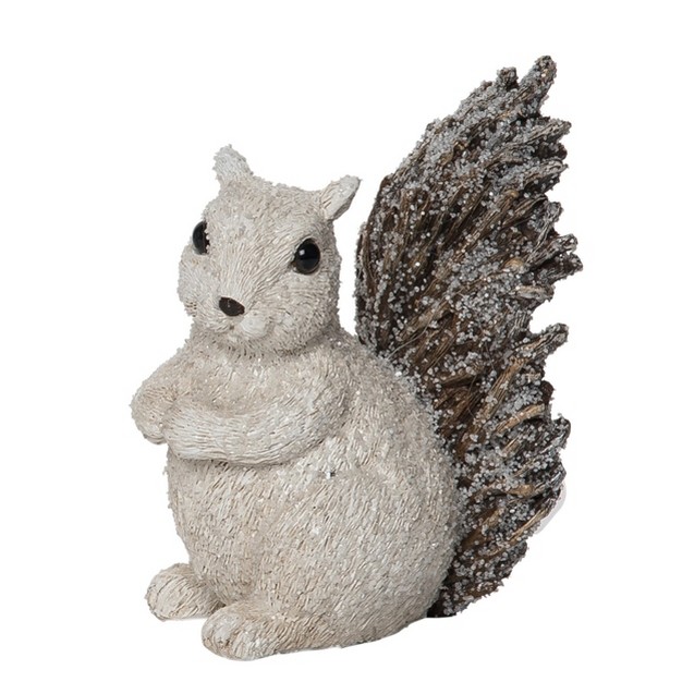 Transpac Resin 6 5 In Multicolored Harvest Whitewash Squirrel Figurine