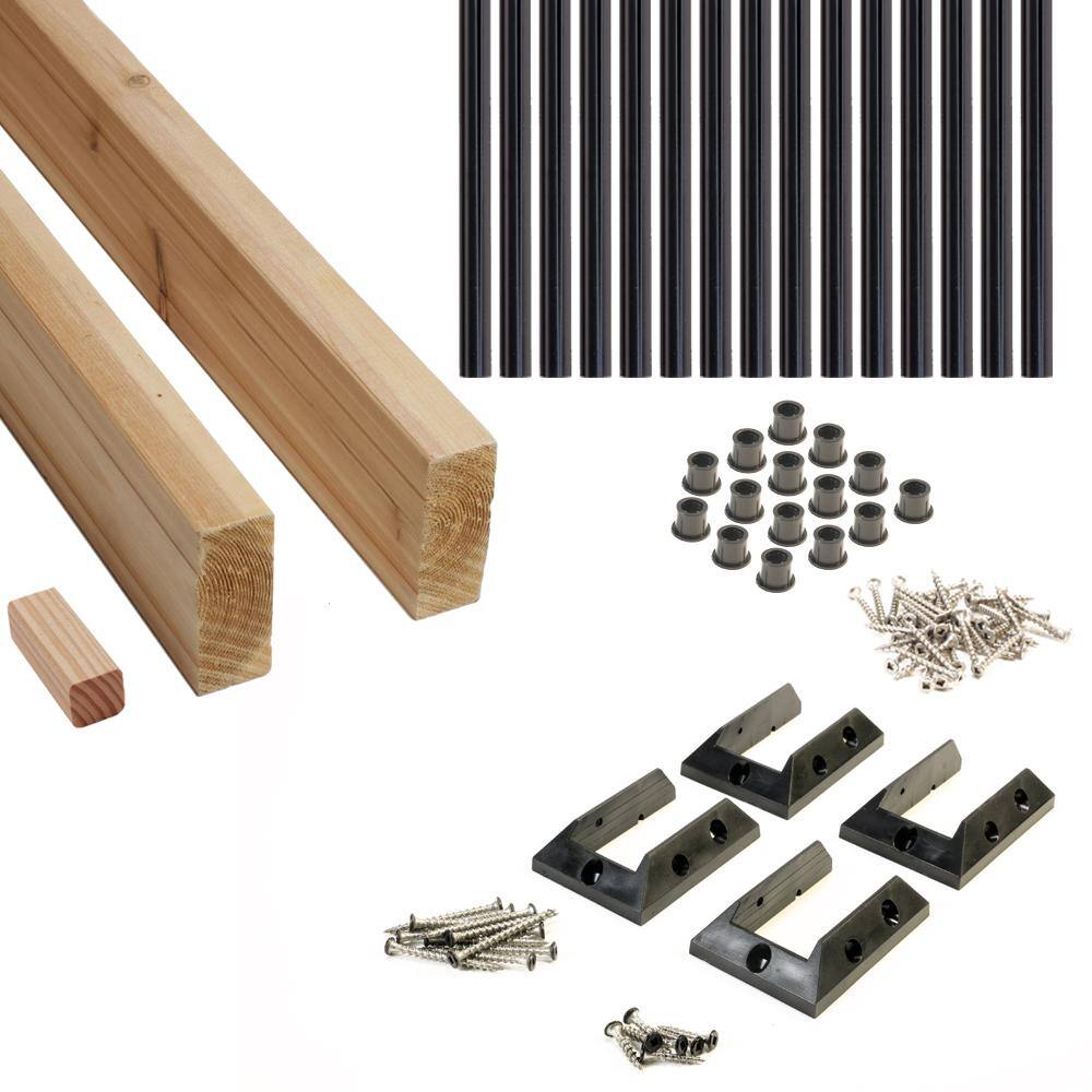 ProWood 6 ft. Cedar Rail Kit with Aluminum Round Balusters 447170