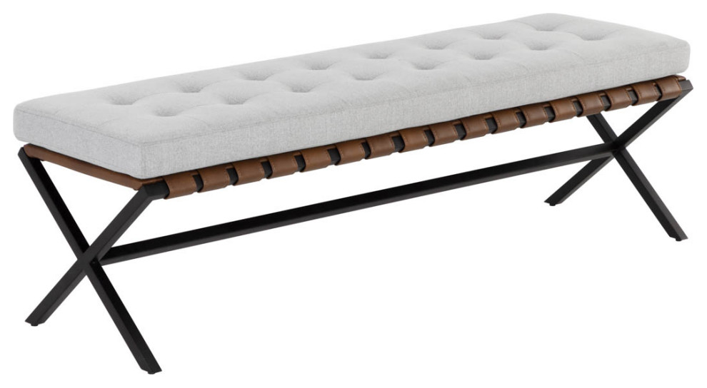 Kenji Bench   Industrial   Upholstered Benches   by Sunpan Modern Home  Houzz