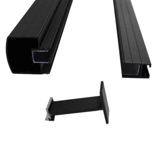 Vista Railing Systems Inc Vista Aluminum 8 ft. Textured Black Aluminum Level Top and Bottom Rail Pack PB7458XB0Y