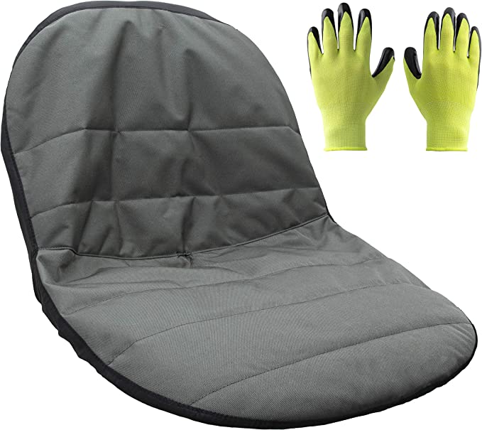 '- Tractor Seat Cover - Universal Size Replacement Lawn Mower Seat Cover with Bonus Gardening Gloves - 2 Year Warranty