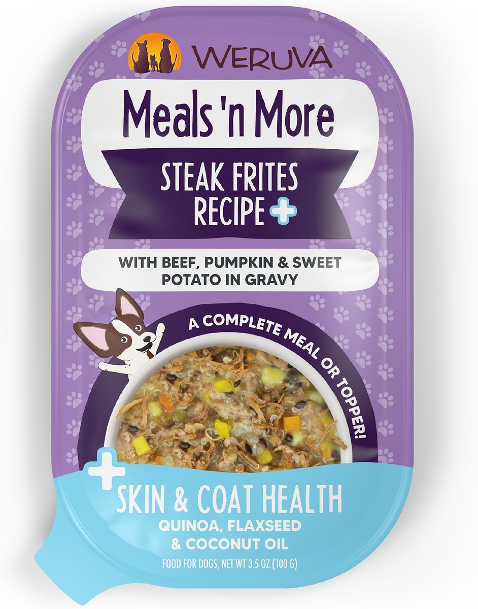 Weruva Meals n More Steak Frites Recipe Plus Grain Free Wet Dog Food