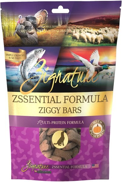 Zignature Zssential Formula Ziggy Bars Biscuit Dog Treats