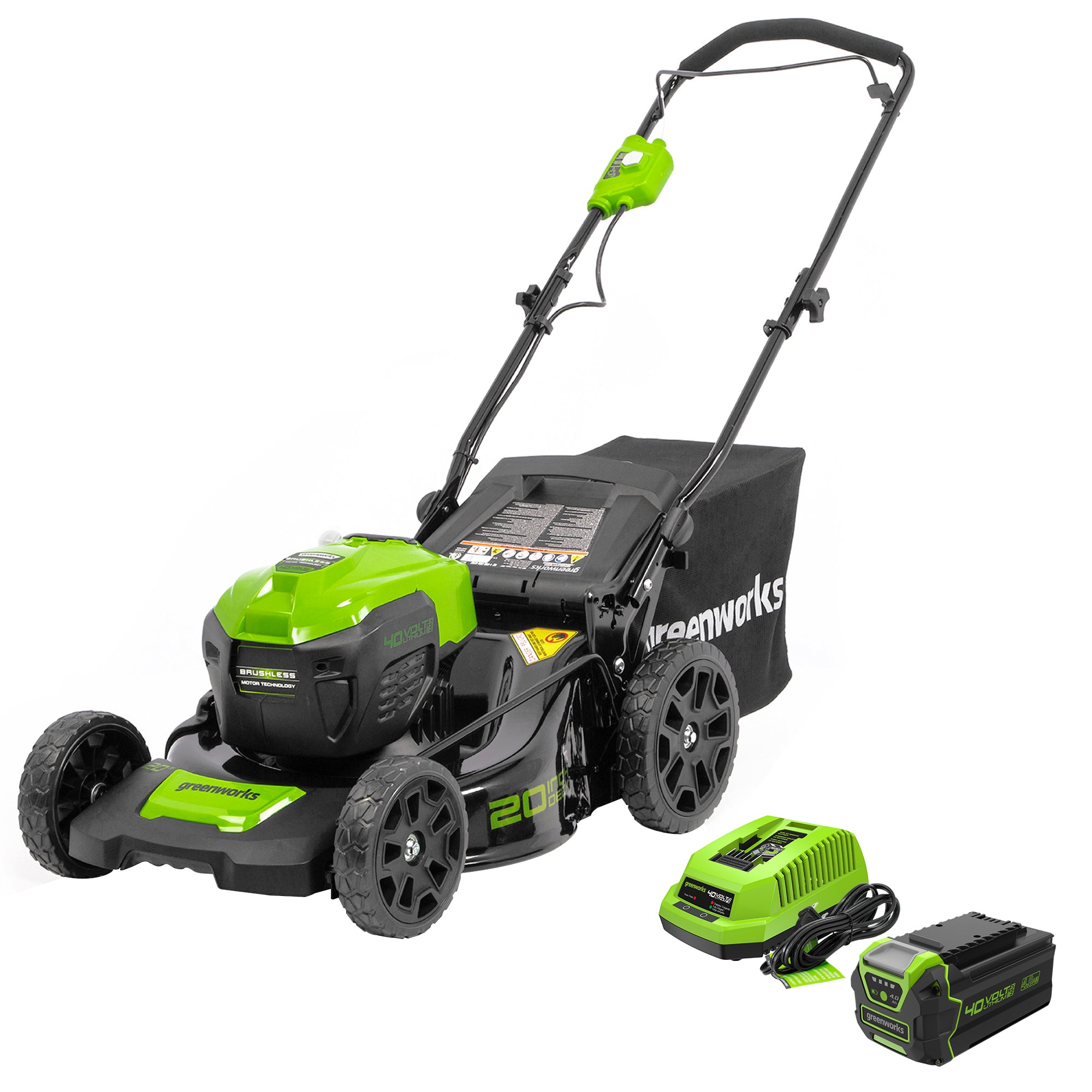 40V 20-Inch Brushless Cordless Lawn Mower | Greenworks