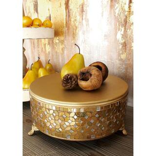 Litton Lane Gold Metal Glam Cake Stand (Set of 3) 23980