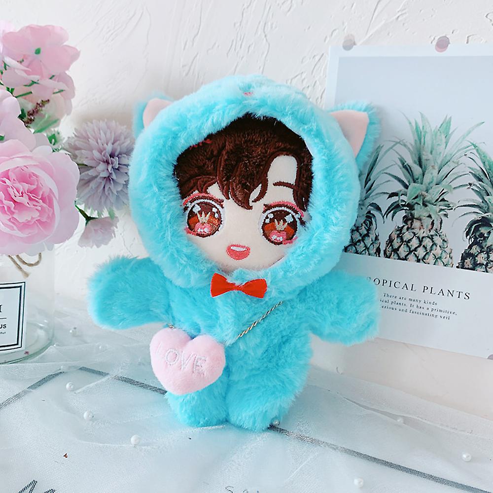 8in Doll Dressup Blue Onesies Backpack 20cm Plush Doll Clothes