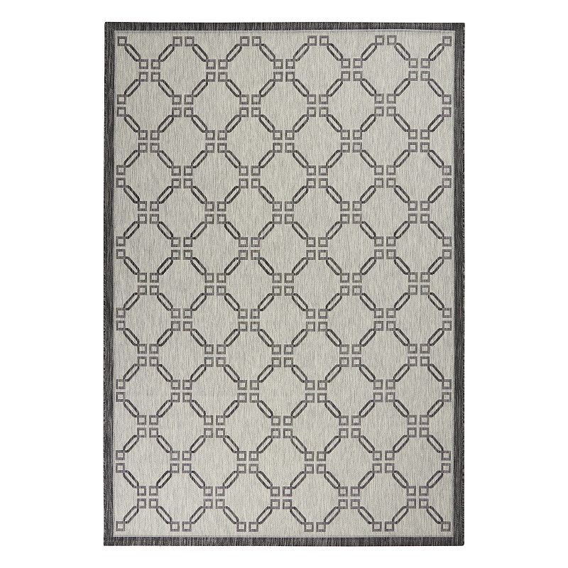 Nourison Garden Party Framed Lattice Indoor Outdoor Rug