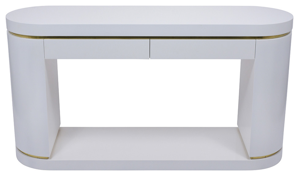 Mid Century Style Lacquered Console   Contemporary   Console Tables   by Castle Antiques  Houzz