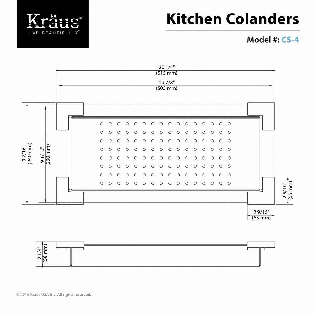 KRAUS Stainless Steel Colander CS-4