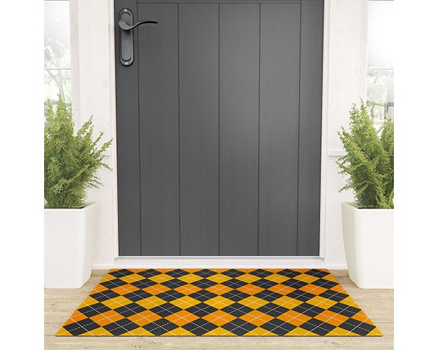 Avenie Halloween Collection Argyle Welcome Mat Society6