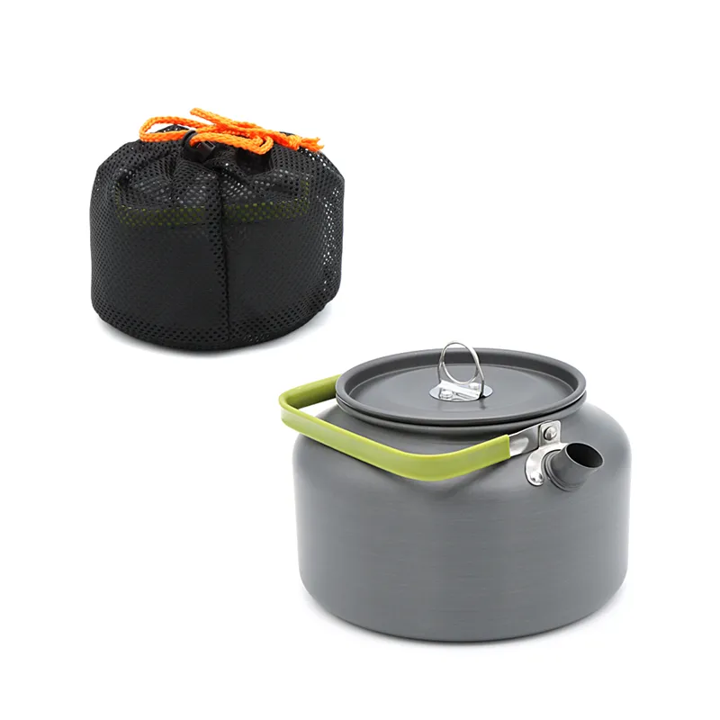 Portable 1.8L Outdoor Teapot Coffee Pot Aluminum Camping Kettle  Backpacking cooking Accessories with carry bag for Hiking