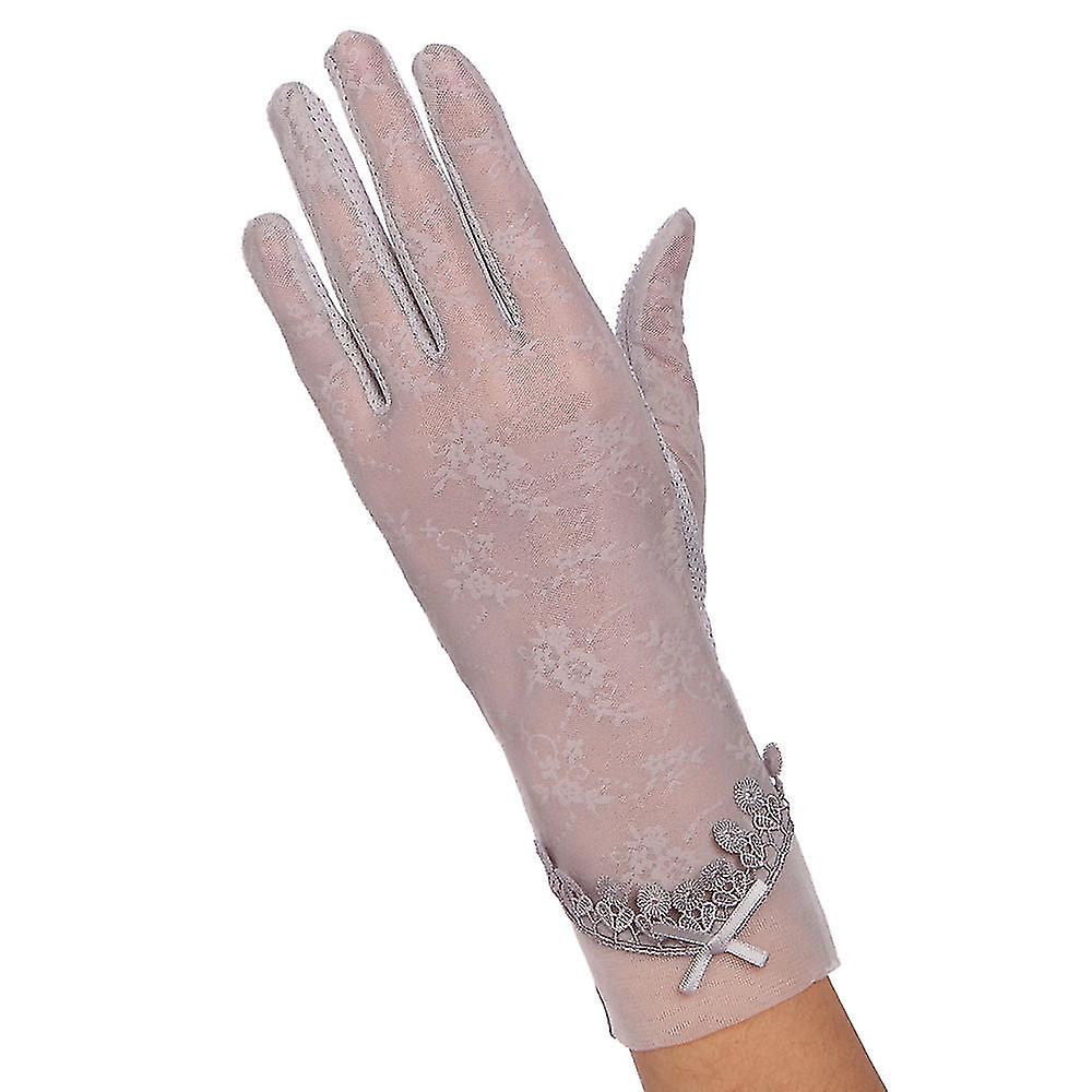 Women's Summer Uv-proof Driving Gloves Gloves Lace Gloves Gy