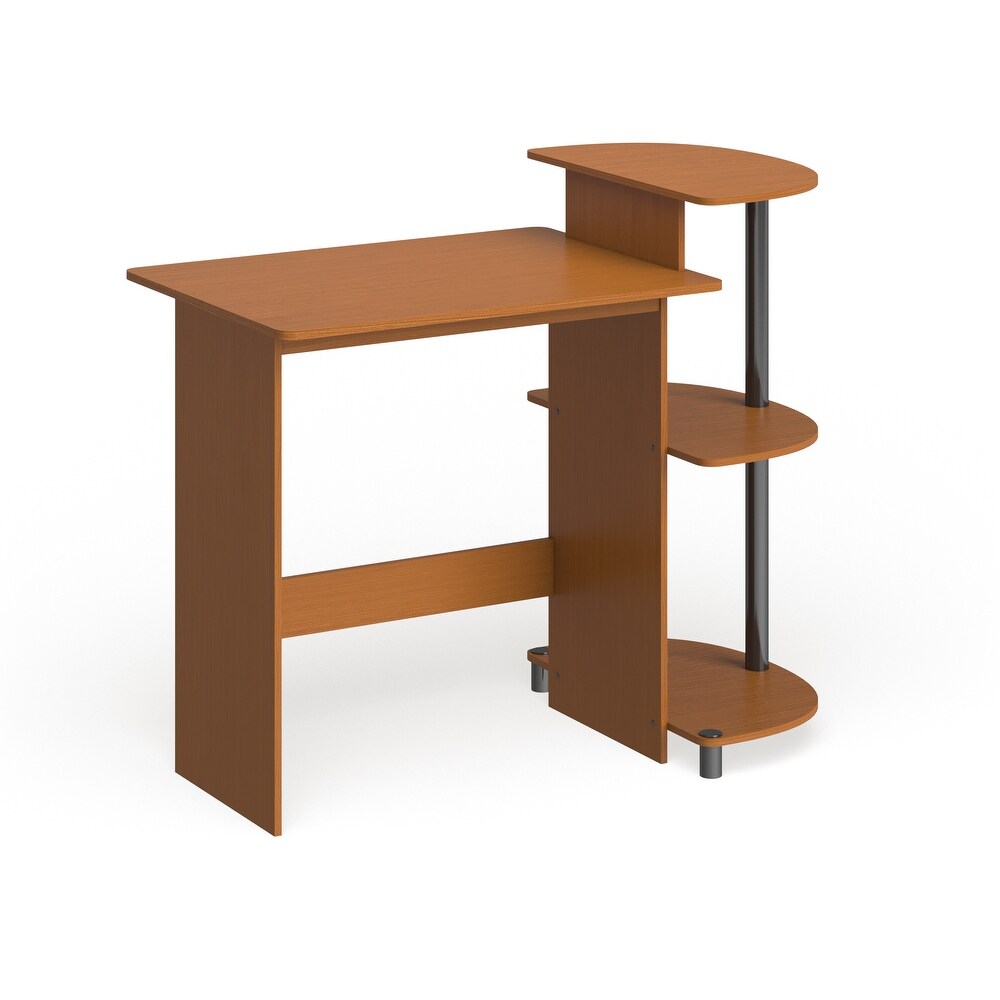 Porch   Den Baruch Compact Modern Wood Computer Desk with Shelves