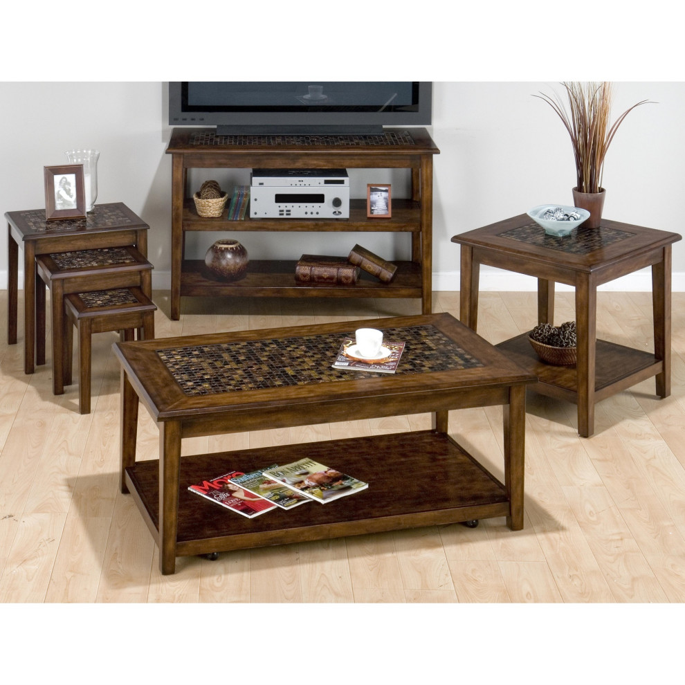 Baroque  Square End Table  24 quotWx24 quotDx24 quotH  Baroque Brown Finish Set of 2   Transitional   Side Tables And End Tables   by VirVentures  Houzz