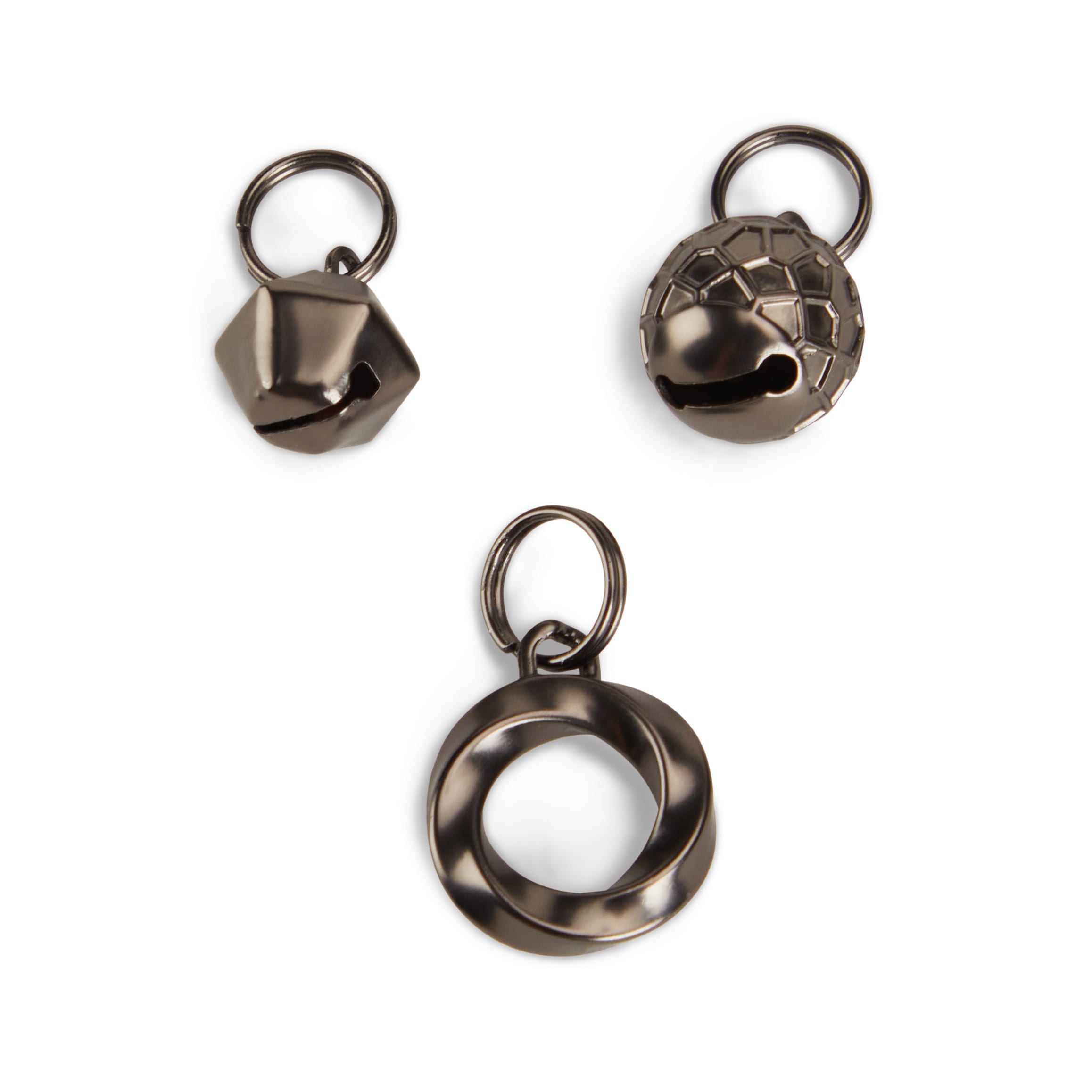 Reddy Gunmetal Cat Bells/Charm Set， Small