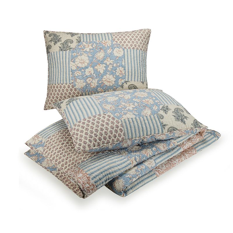 Mary Jane's Home Provencal Rose Quilt Set with Shams