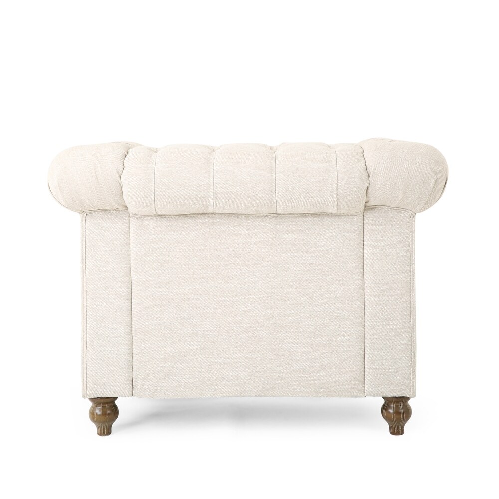 Voll Tufted Club Chair with Nailhead Trim by Christopher Knight Home