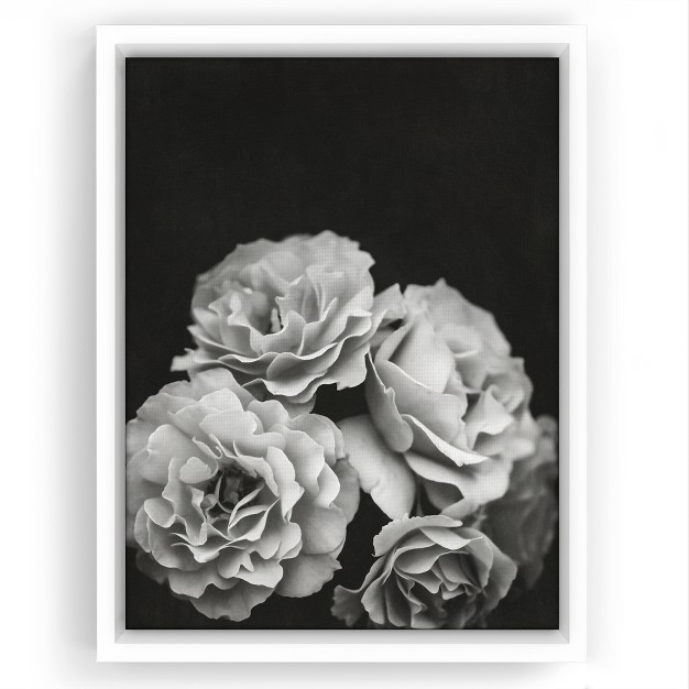 Americanflat Moody Roses By Chaos amp Wonder Design Floating Canvas Frame Modern Wall Art Decor