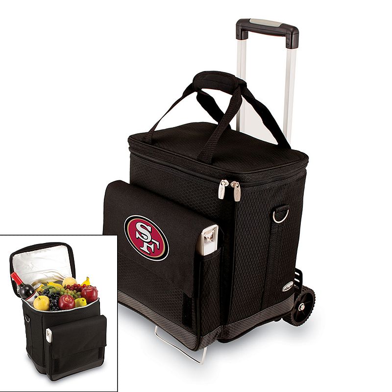 Picnic Time San Francisco 49ers Cellar Insulated Wine Cooler and Hand Cart