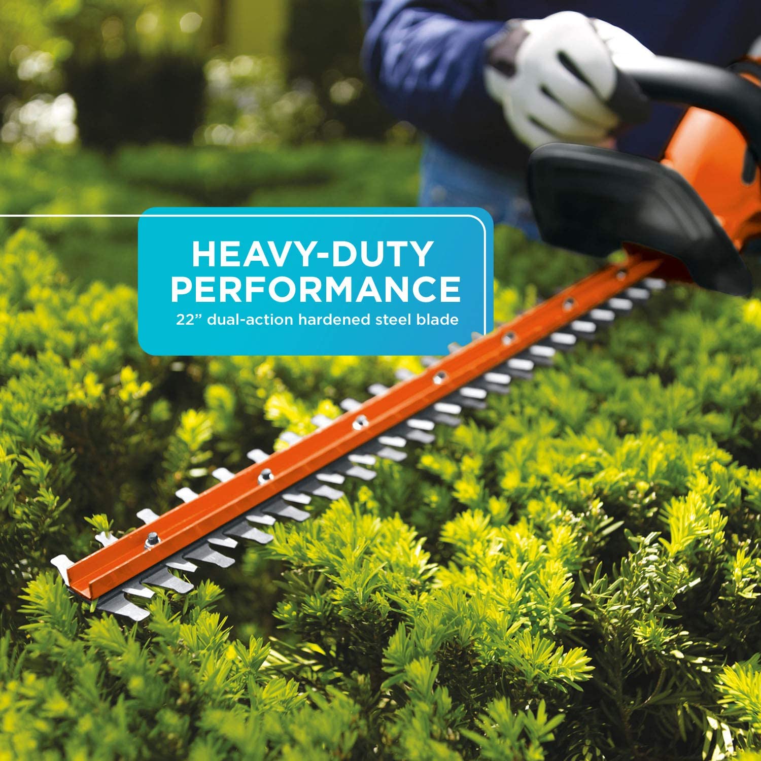 BLACK+DECKER 20V MAX Cordless Hedge Trimmer， 22-Inch， Tool Only (LHT2220B)