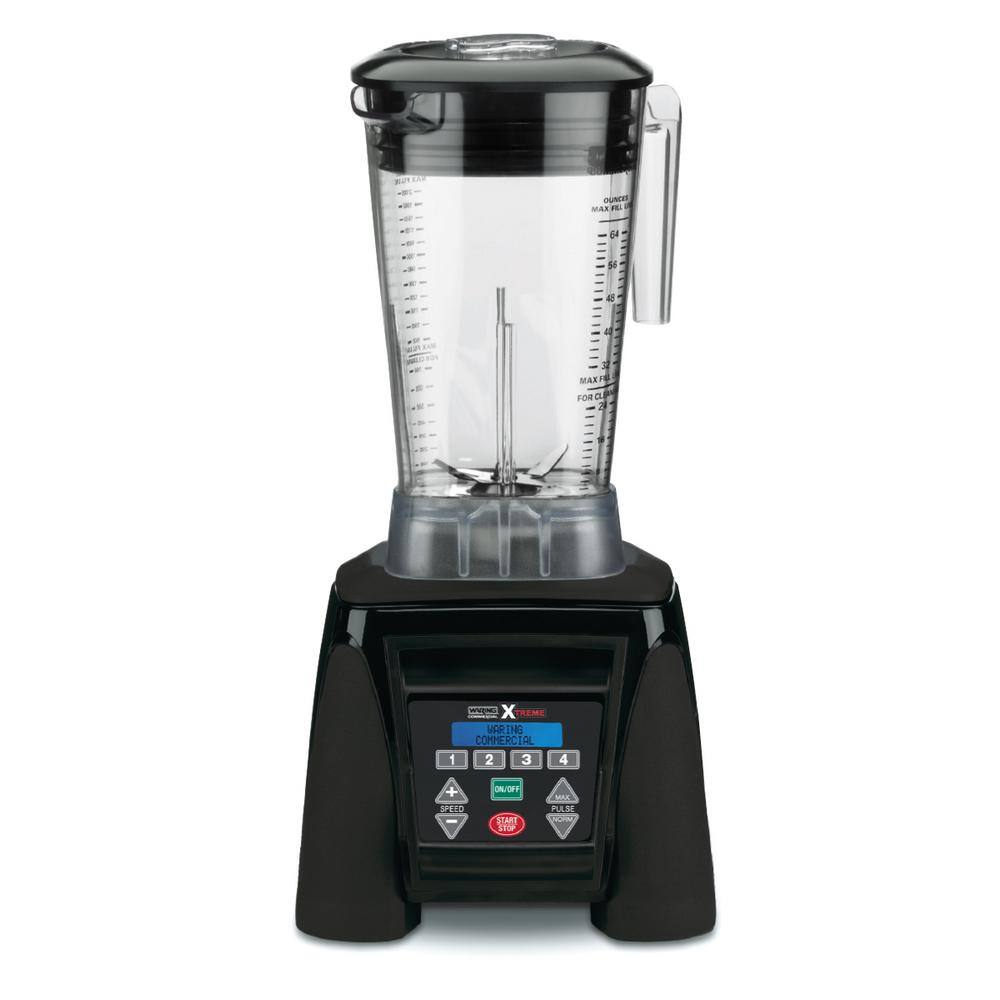 Waring Commercial Xtreme 64 oz. 10-Speed Clear Blender with 3.5 HP LCD Display and Programmable MX1300XTX