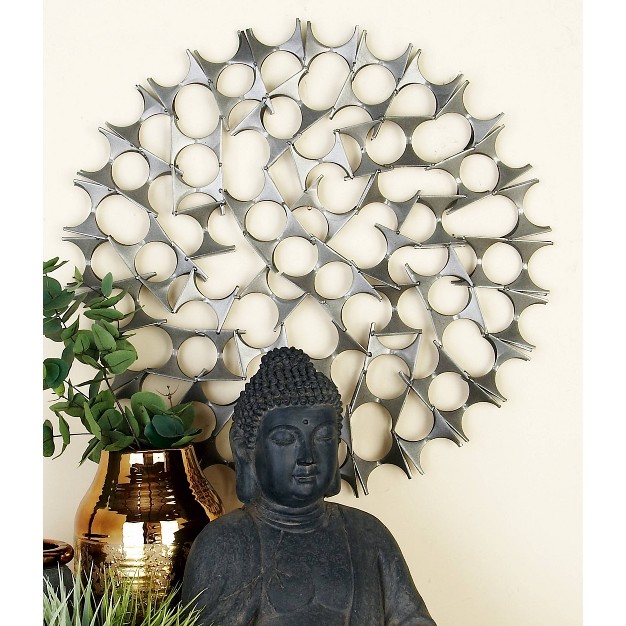 Set Of 3 Metal Starburst Wall Decors With Cutout Design Olivia amp May