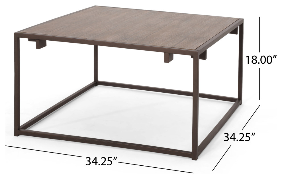 Fortson Modern Industrial Coffee Table   Industrial   Coffee Tables   by GDFStudio  Houzz