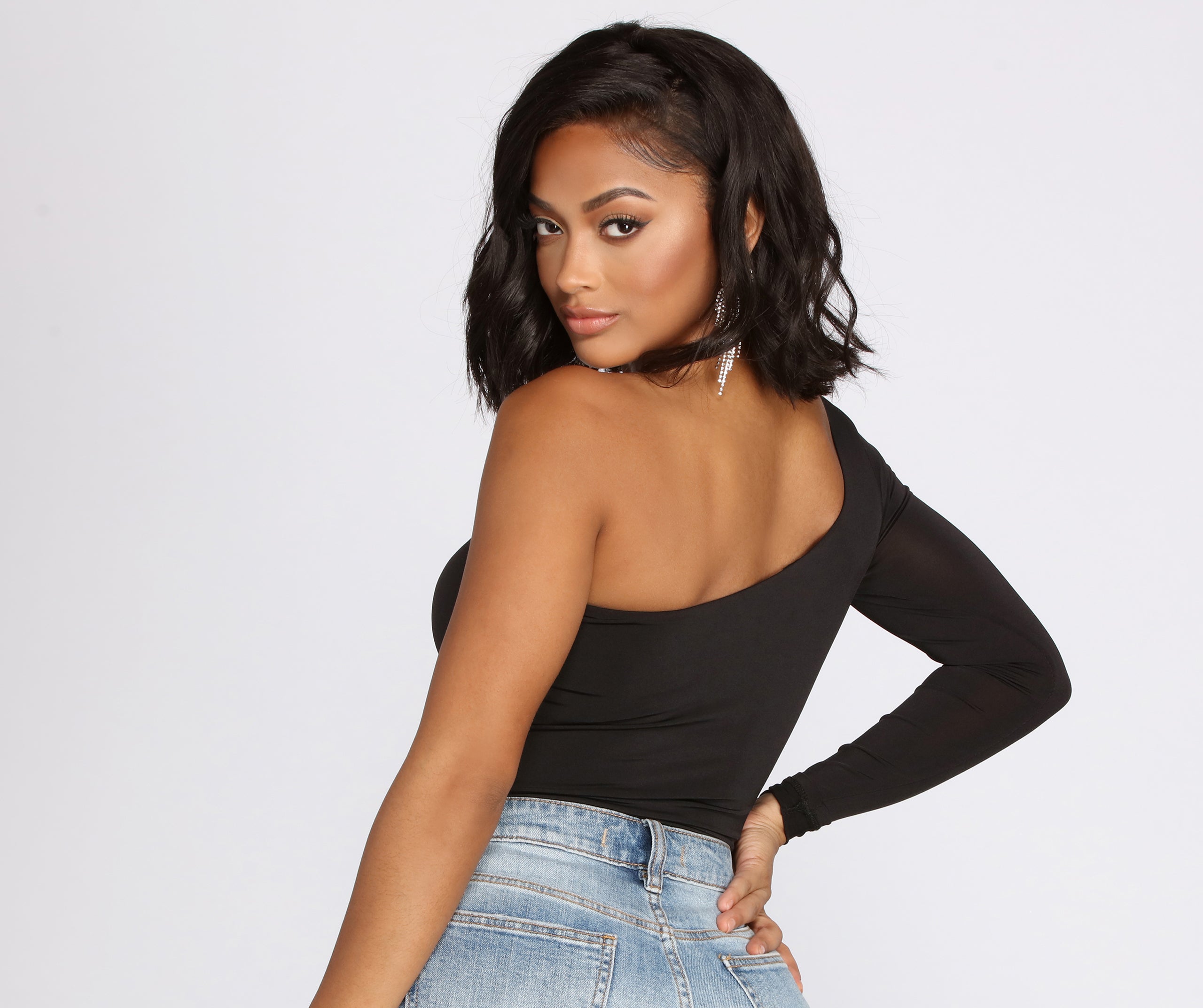 Chic Vibes One Shoulder Bodysuit