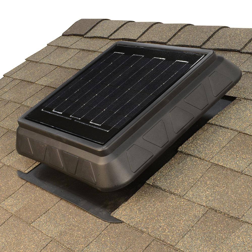 Master Flow 25-Watt Low Profile Solar Powered Roof Mount Exhaust Fan PRSOLAR2