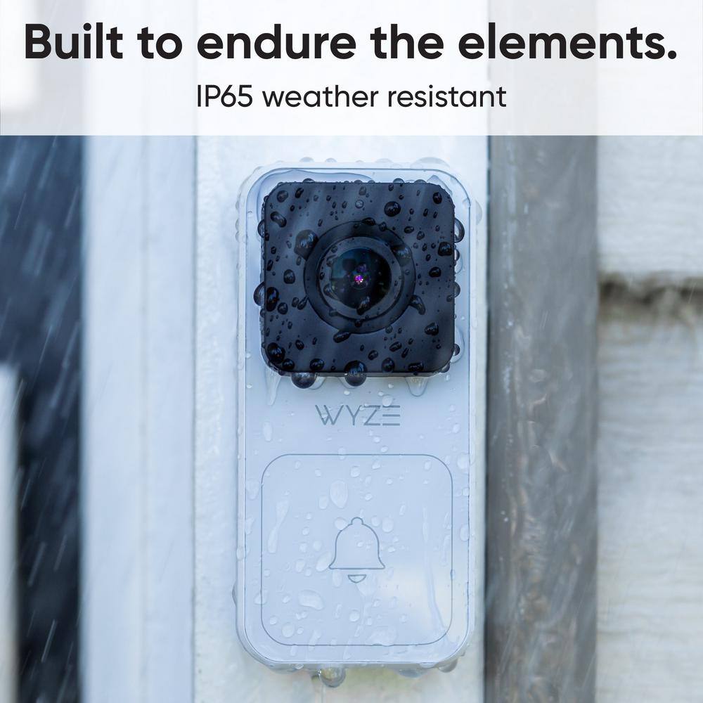 WYZE Wired Video Doorbell (Chime Included) 1080p HD Video 3:4 Aspect Ratio 2-way Audio Night Vision WVDB1