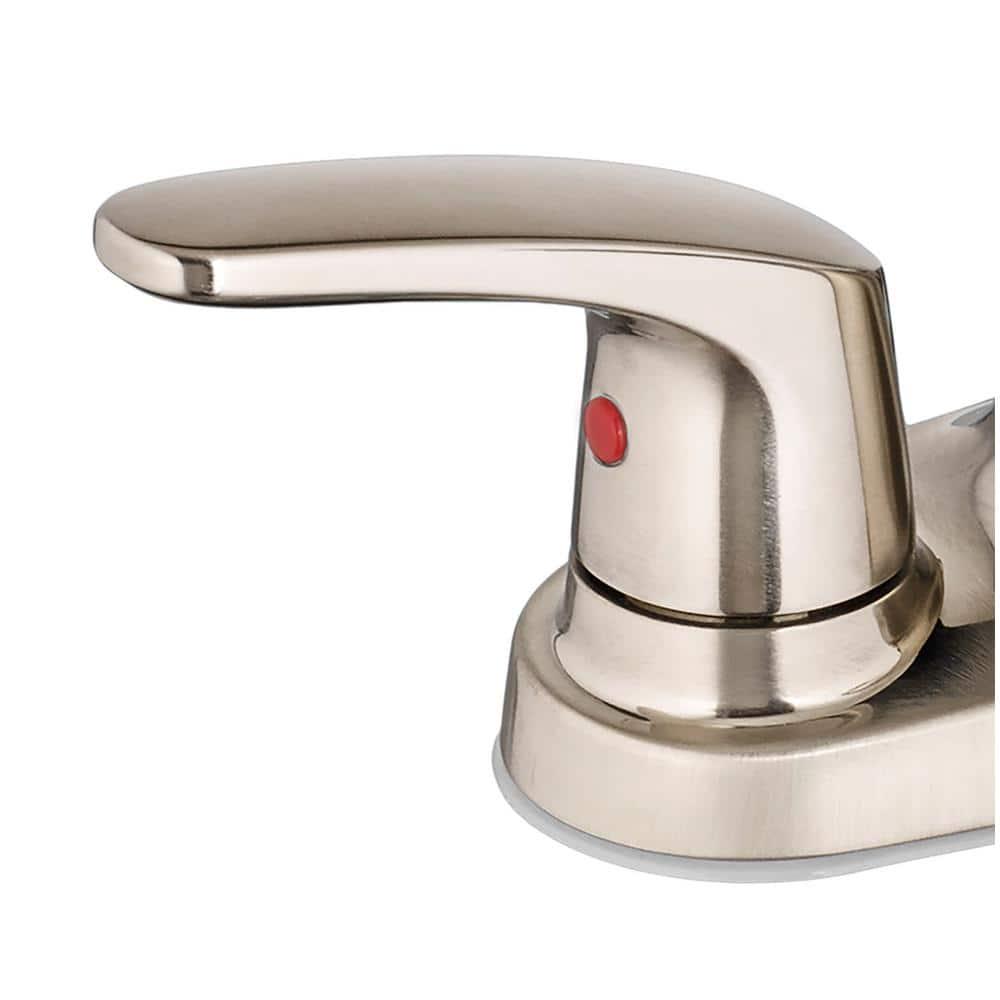 American Standard Colony Pro 4 in Centerset 2Handle LowArc Bathroom Faucet in Brushed Nickel