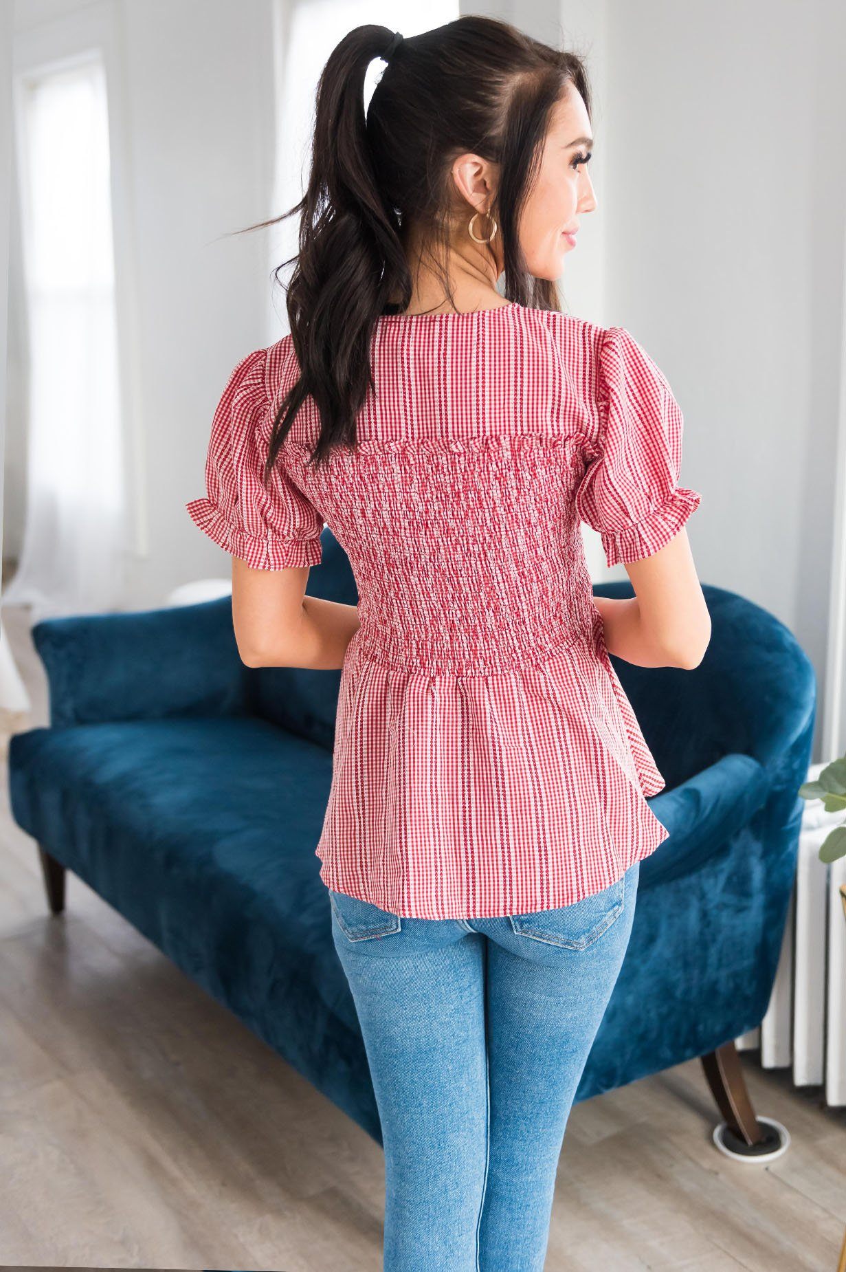 Cheery Day Modest Blouse