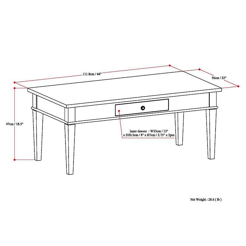 Simpli Home Carlton Coffee Table