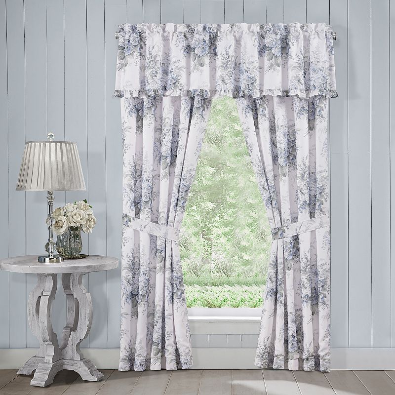 Royal Court Estelle Blue Window Straight Valance