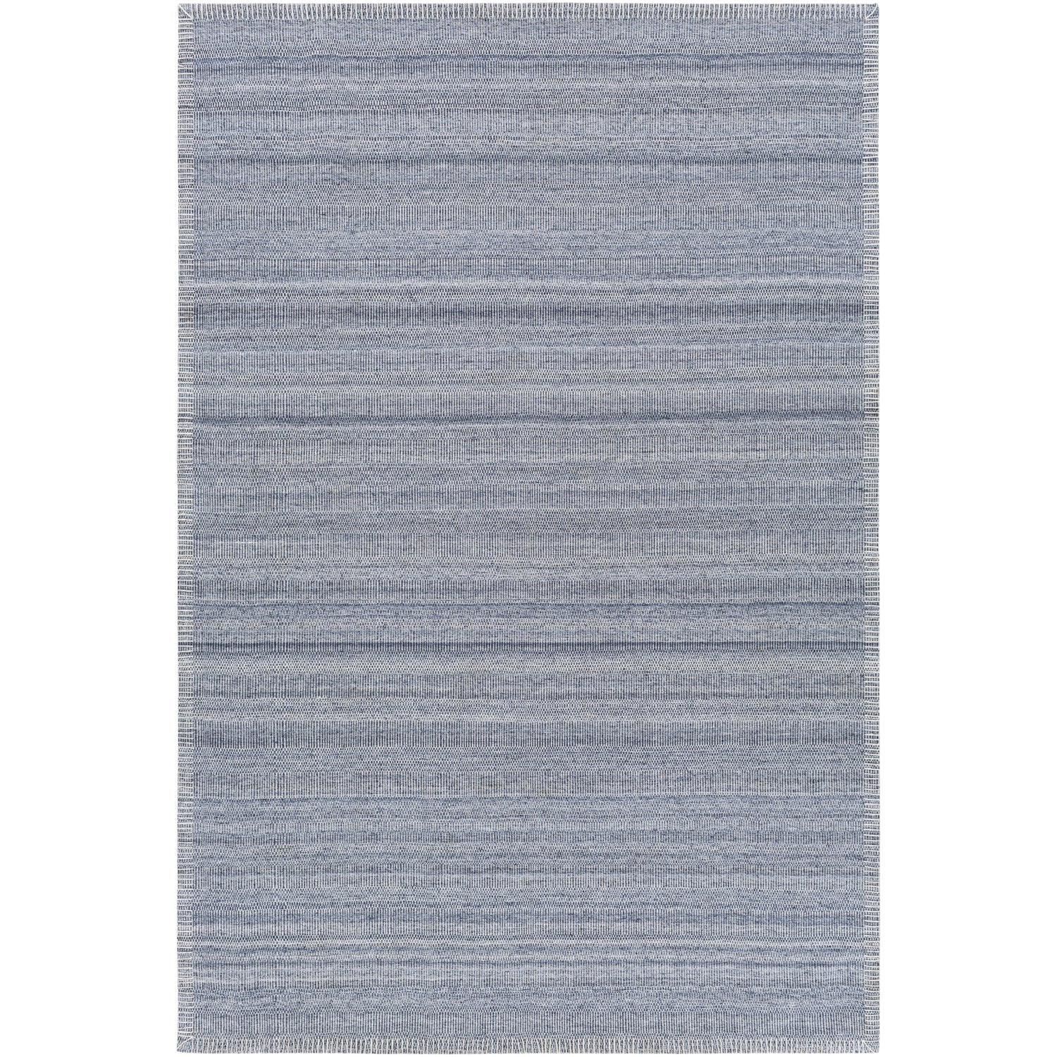 Irvine Hand Woven Rug in Denim, Cream