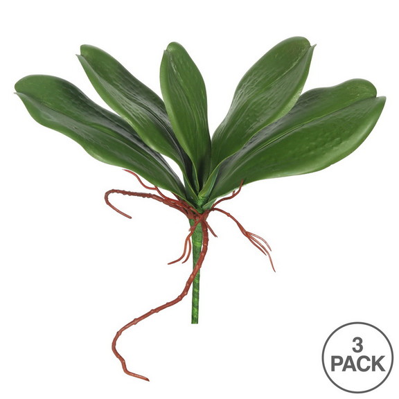 Vickerman FA173101 9 Real Touch Orchid Leaves Gre...