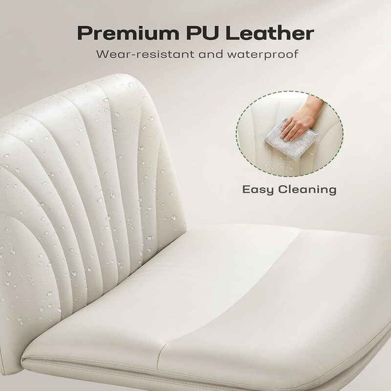 PU Leather Cross Legged Wide Chair